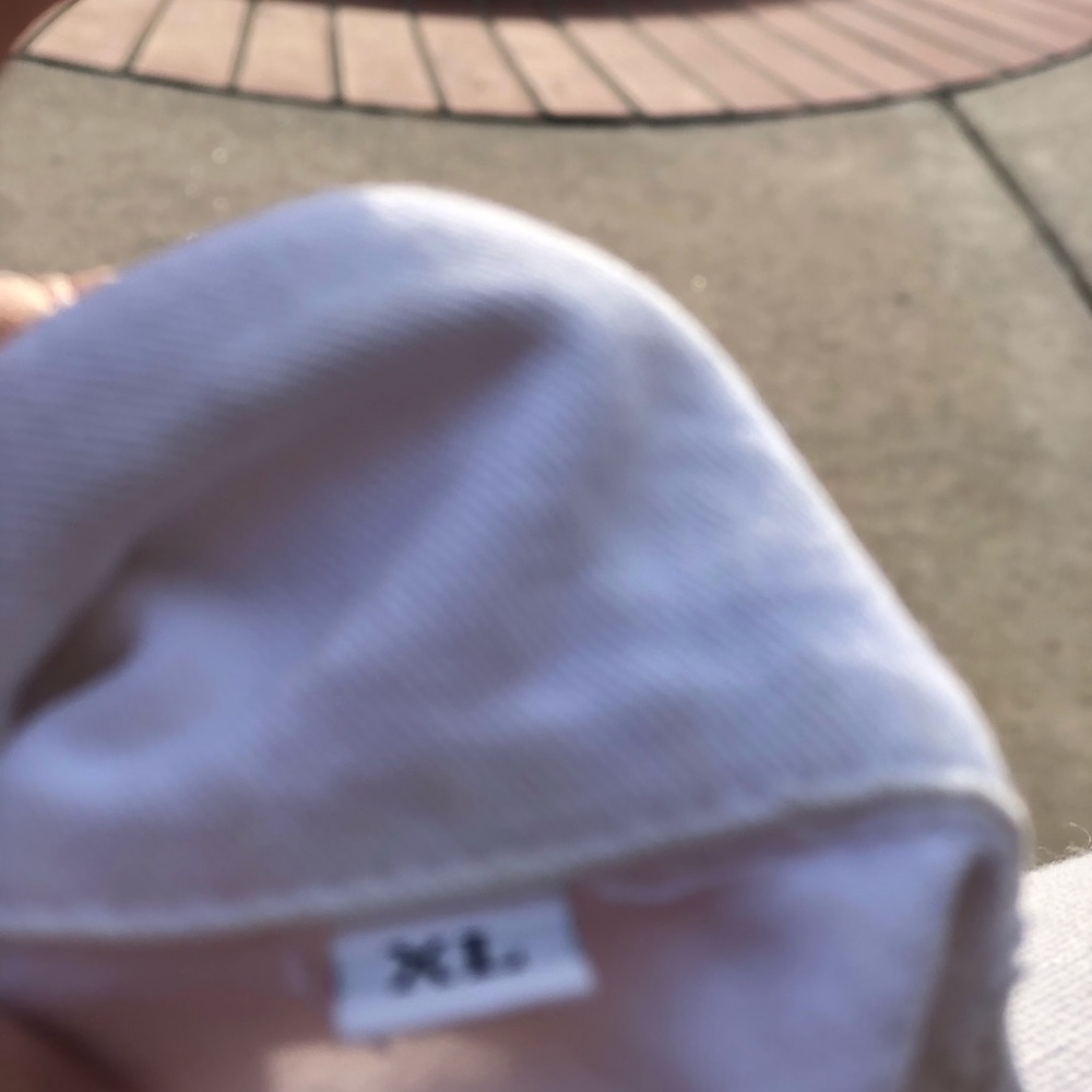 Red crop top with zipper in back: it is lined.